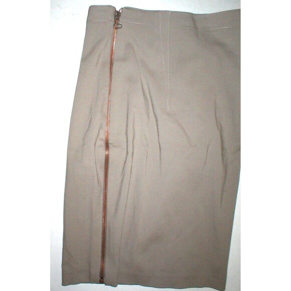 New Womens Designer T Alexander Wang M NWT Skirt Pencil Brown Side Zipper Office - Picture 3 of 5